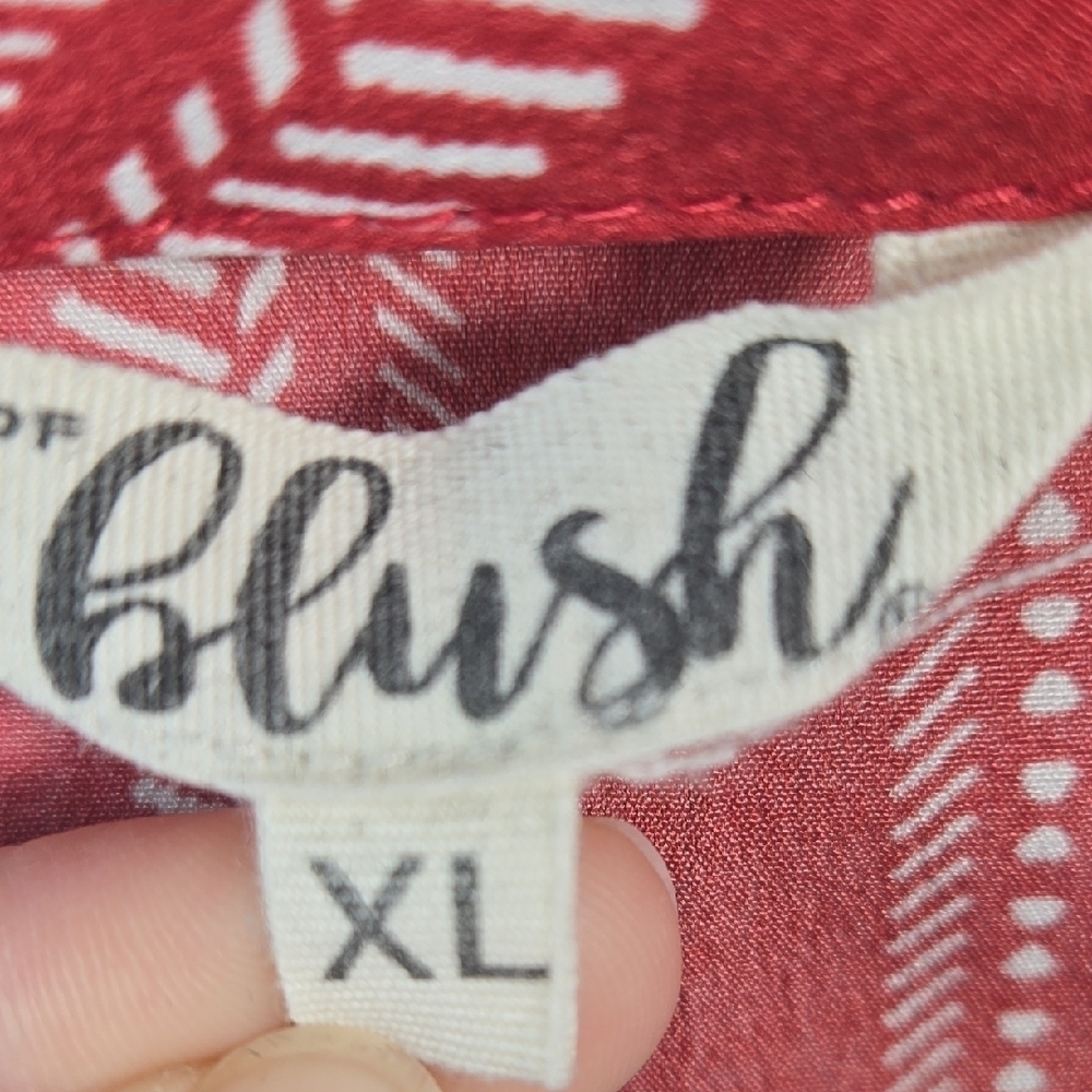 Blush Red Patterned Top - Picture 3 of 8